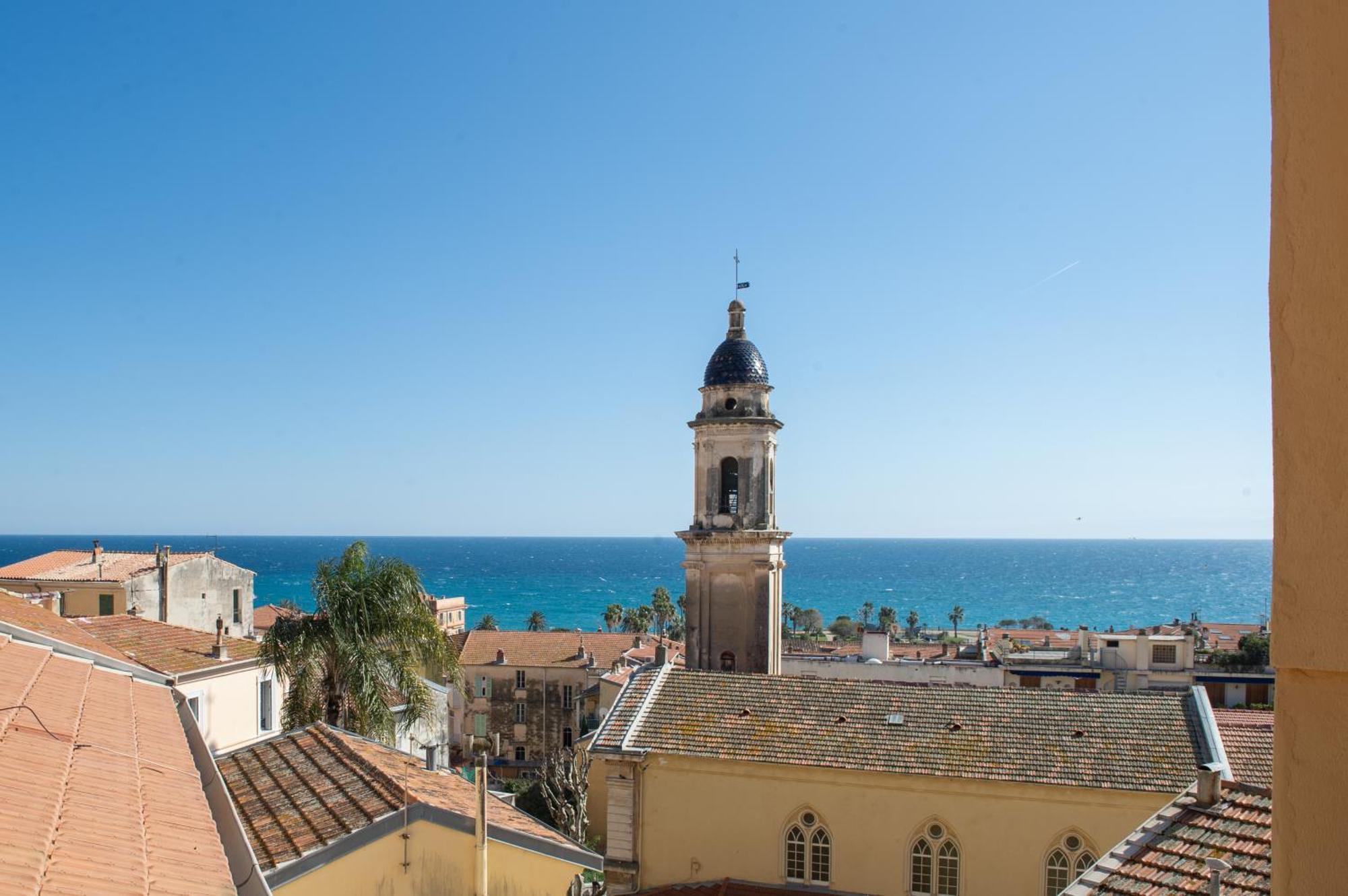 Palm Riviera - Vieille Ville De Menton - Vue Mer Exterior foto